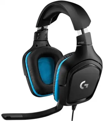 Casti Gaming Logitech G432, Surround 7.1, Multiplatforma, Microfon (Negru/Albastru)