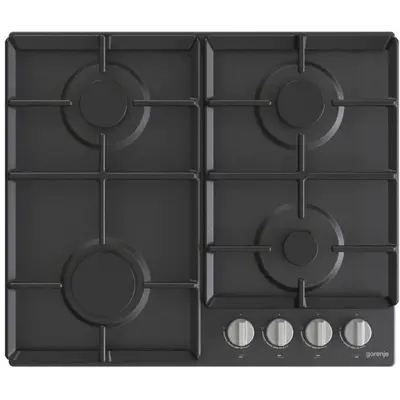 Gorenje Plita incorporabila G641EXB, Gaz, 60cm, 4 Arzatoare, 7650W, Control mecanic, Negru