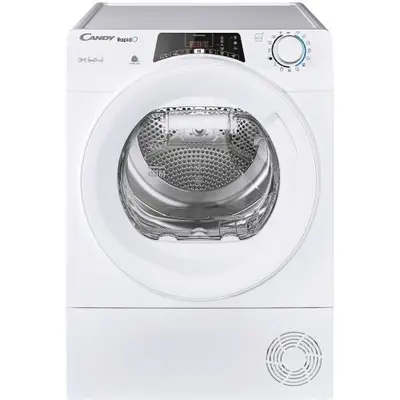 Uscator de rufe Candy Rapido ROE H9A2TE-S, Pompa de caldura, 9 kg, Clasa E, WiFi, Easy case, Senzor…