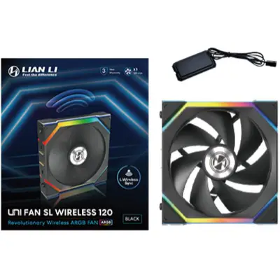 Ventilator UNI SL Wireless 120MM ARGB Max 2000RPM Negru