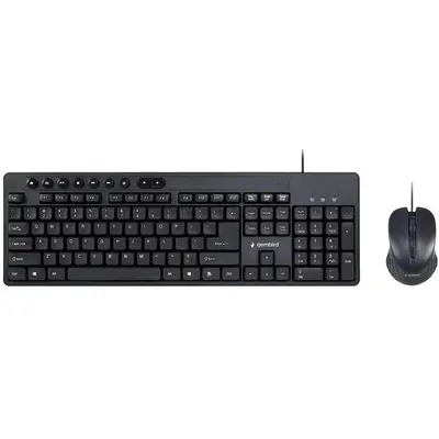 GEMBIRD Set tastatura si mouse Gembird KBS-UM-04, cu cablu, negru, EN layout