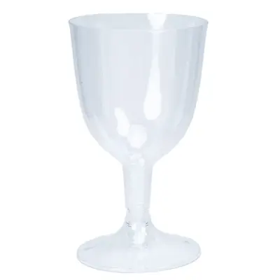 Pahare plastic pentru vin - transparent (set 25 buc) - 6.5x11cm - Default Title