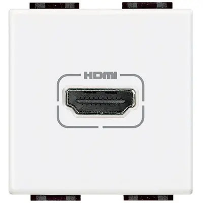 Priza HDMI 2 module Living Light Bticino N4284, alb