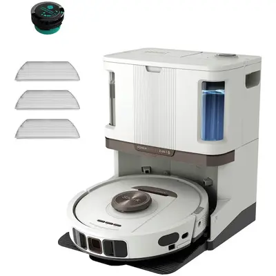 SHARK Aspirator robot cu mop Shark PowerDetect NeverTouch Pro 2in1 RV2800ZEEUWH, statie NeverTouch…