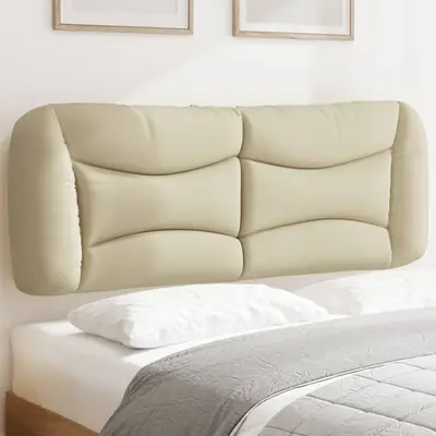 Perna pentru tablie de pat, crem, 140 cm, material textil