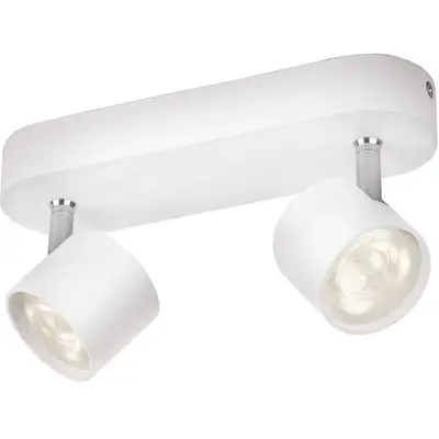 Philips Bara cu 2 spoturi LED Philips myLiving Star, 3W (35W), 330 lm, lumina alaba calda…
