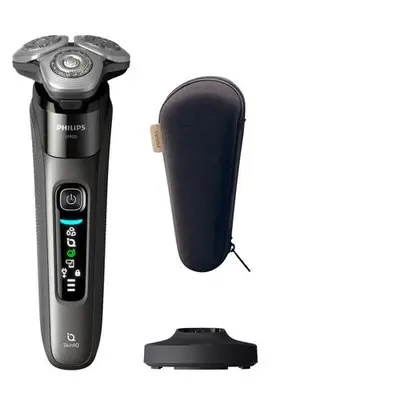 Aparat de ras electric Philips i9000 X9002, Autonomie 50 minute, Bluetooth, Wet&Dry, SkinIQ, Husa…