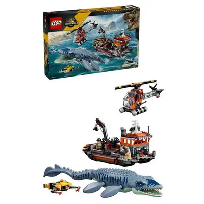 LEGO Jurassic World Un Mosasaurus ataca o barca 77983, 703 piese