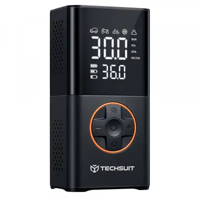 techsuit Compresor Auto Techsuit GoInflate AI1, 4000 mAh, Negru