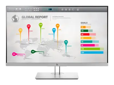 Monitor 27 inch, HP EliteDisplay E273q, LED IPS, QHD, HDMI, USB Type-C, Black & Silver, 3 Ani…