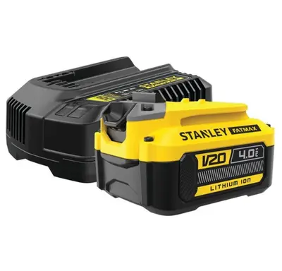 Set acumulator Li-Ion Stanley FatMax SFMCB14M1-QW, V20, 18V, 4.0Ah + incarcator (Galben/Negru)