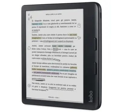 eBook Reader Kobo Libra Colour, Ecran E-Ink Kaleido 7inch, Procesor Dual-Core 2.0GHz, 32GB Flash…