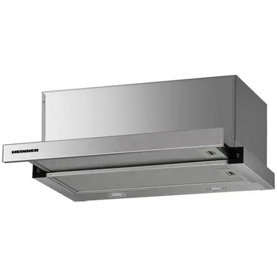 Hota incorporabila telescopica Heinner HTCH-F660IX, Putere de absorbtie 611.79 m3/h, 1 motor…