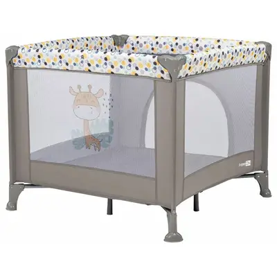 Tarc de joaca, FreeON, Patrat, Pliabil, Intrare cu fermoar, Laterale din plasa, 93x93x87 cm, Pana…