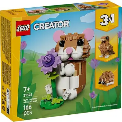 LEGO Creator - Hamster adorabil cu o floare 31376, 166 piese