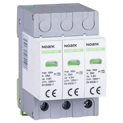 Descarcator SPD Ex9UEP, Clasa 2, 1000 V DC, latime 3 module, pentru sisteme fotovoltaice Noark…