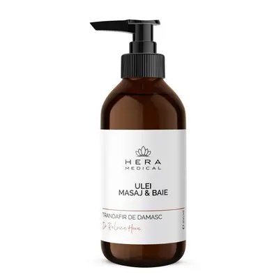 Ulei de masaj si baie cu Trandafir de Damasc, Hera Medical (Gramaj: 200 ml)