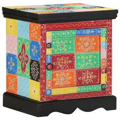 Noptiera multicolor 40x35x45 cm lemn masiv de mango