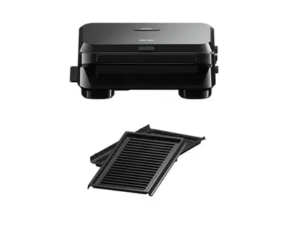 Sandwich maker BRAUN SM5001, 800W, 1 set placi detasabile, invelis antiaderent premium, tava…