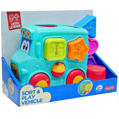 Little Learner Jucarie Little Learner Joc de sortare - Autobuzul vesel, Multicolor, 6 forme…