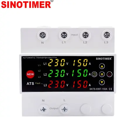 Comutator automat surse trifazat SINOTIMER SATS-936T-150A, 150A, 230/400V, ATS 3 surse (retea…