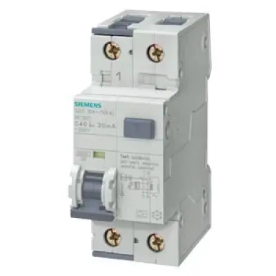 Disjunctor cu protectie diferentiala monofazica Siemens 5SU1154-6KK16, 16A, 10mA, curba B, RCBO…