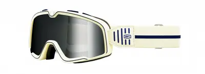Ochelari cross atv 100% Barstow Arno, lentila oglinda, culoare rama alb