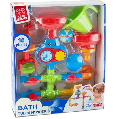 Little Learner Jucarie baie Little Learner Conductele vesele, Set de constructie, interconectabil