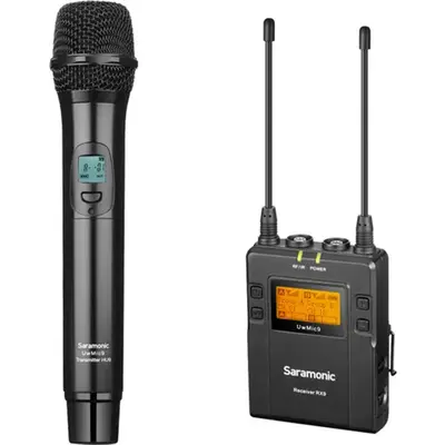 SARAMONIC Microfon wireless UHF SaramonicUwMic9 Kit4, 1x transmitator de mana pentru sistemul…