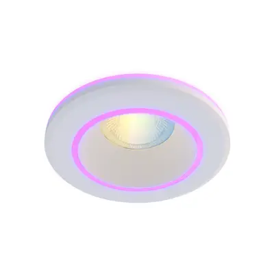 Calex Spot LED Calex Smart Halo 10cm, RGB lumina calda, 6.5W, 340 lm, IP20, clasa G, Alb