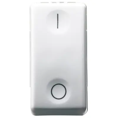 Intrerupator unidirectional 2P 250Vac 16A simbol 0/I, 1 modul Gewiss System GW20503, alb
