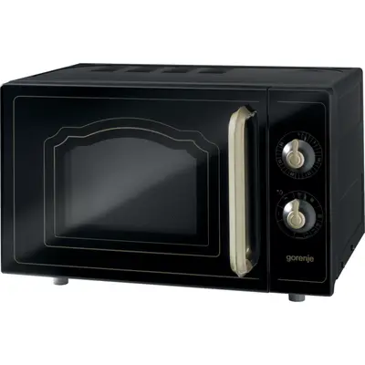 Cuptor cu microunde Gorenje MO4250CLB, Retro, 700W, 20L, grill, negru