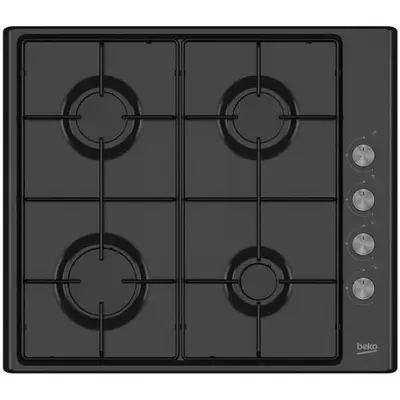Plita incorporabila Beko HIBG64120SB, Gaz, 4 zone, 7900 W (Negru)