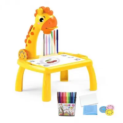 Masuta pentru desen cu proiector si accesorii, galben (Culoare produse: galben)