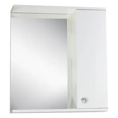 Oglinda baie cu dulap si polita Selena 60x60 cm alb