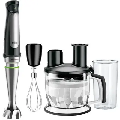BRAUN Mixer vertical Braun MQ7075X, 1000 W, pahar gradat 0.6 l, procesor alimente 1.5 l, tel…
