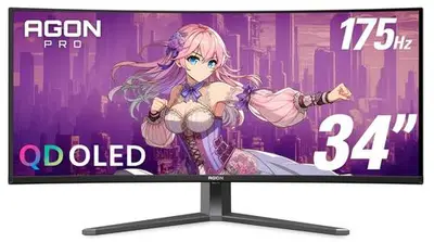 Monitor Gaming QD - OLED AOC AGON PRO 34inch AG346UCD, WQHD (3440 x 1440), HDMI, DisplayPort, Boxe…