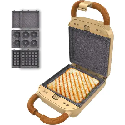 CECOTEC Sandwich maker Cecotec Rock nToast Retro One, 3 in 1, 700W, Sandwich, Gofre, Gogosi