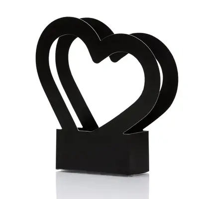 Cutii cu mâner inimă - negru (set 10 buc) - Default Title