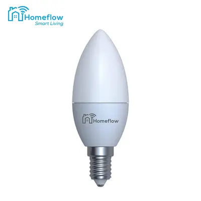 Bec inteligent LED Wireless Homeflow B-5003, E14, 5W, 400lm, dimabil, lumina calda/ rece, Control…