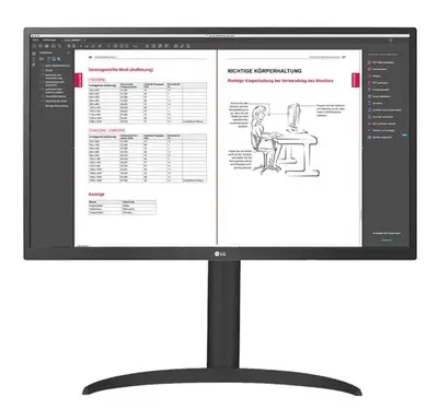 Monitor IPS LED LG 27inch 27BP55U-B, UHD (3840 x 2160), HDMI, DisplayPort, Pivot (Negru)