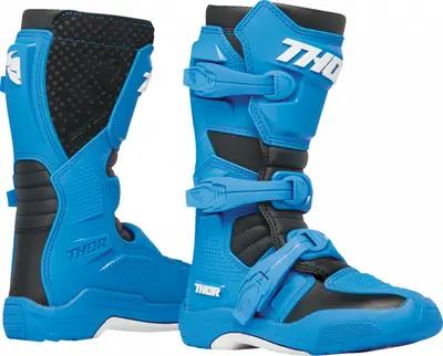 Cizme copii atv cross Thor Blitz XR, culoare albastru negru, marime 39