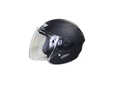 Casca moto semi-integrala pentru copii, Safebet HF-226, culoare negru, marime YM