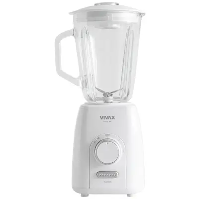 VIVAX Blender Vivax BL-600G, 600 W, capacitate 1, 5 L, borcan de sticla, 2 viteze, Alb