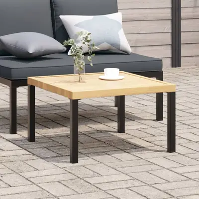 Masuta de cafea de gradina, negru, 65x65x40 cm, aluminiu