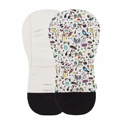 Salteluta pentru carucior, Petite&Mars, Foamy, Din spuma cu memorie, 86 x 42 cm, Reversibila…