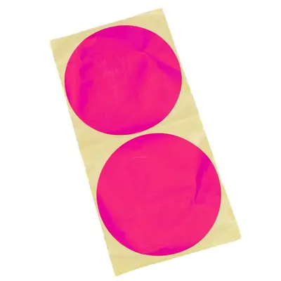 Stickere rotunde uni 13cm rezistente la apă - roz (set 40 buc) - Default Title