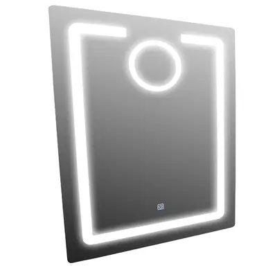 Oglinda baie cu LED lupa si buton touch RO-06 60x80 cm