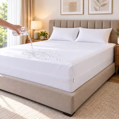 Husa Protectie Saltea Impermeabila cu Fermoar, 180x200 cm, Husa care imbraca salteaua complet, 100%…