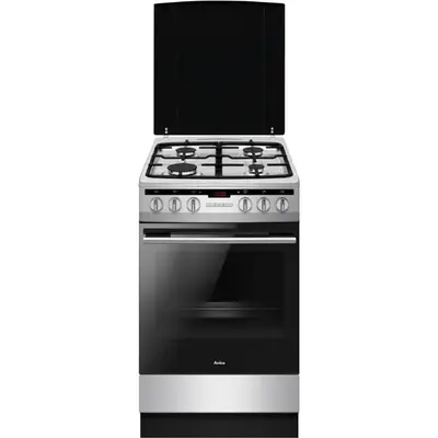 AMICA Aragaz Amica 57GEH3.33HZpTaDA(Xx) Pizza, plita 4 arzatoare pe gaz, cuptor electric, 65 L…